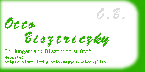otto bisztriczky business card